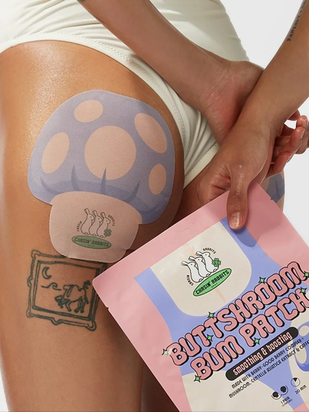 🍄 👽 Alien Plush Sleep Mask + Mushroom Buttshroom Bum Patch Fun Bundle 🆕